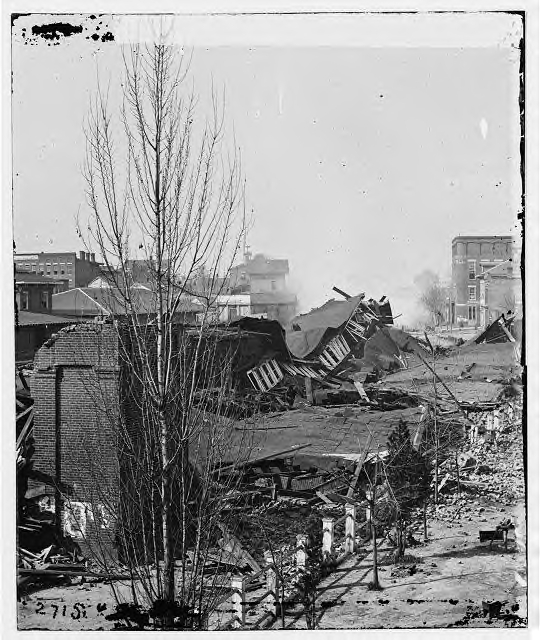 The Depot in Atlanta after its destruction by Sherman in 1864.